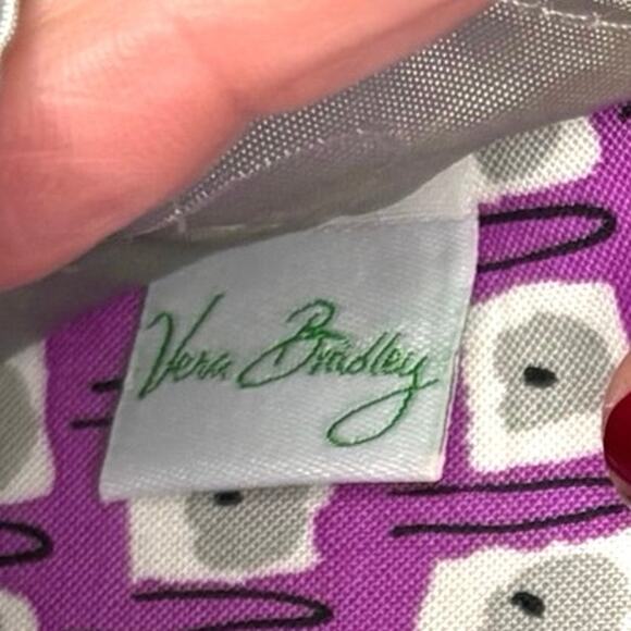 Vera Bradley Travel Wallet Watercolor Gray Floral Slim Flat Clutch NWT - Picture 5 of 9